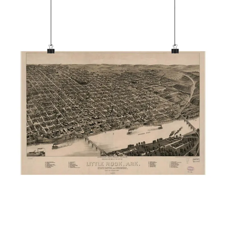 1887 Little Rock Map Print