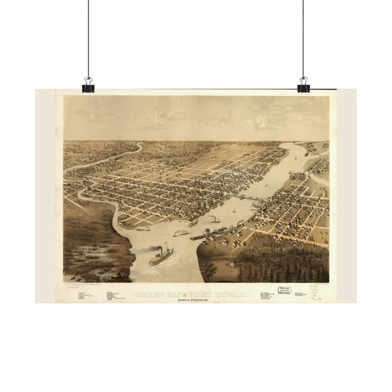 1867 Green Bay Map Print