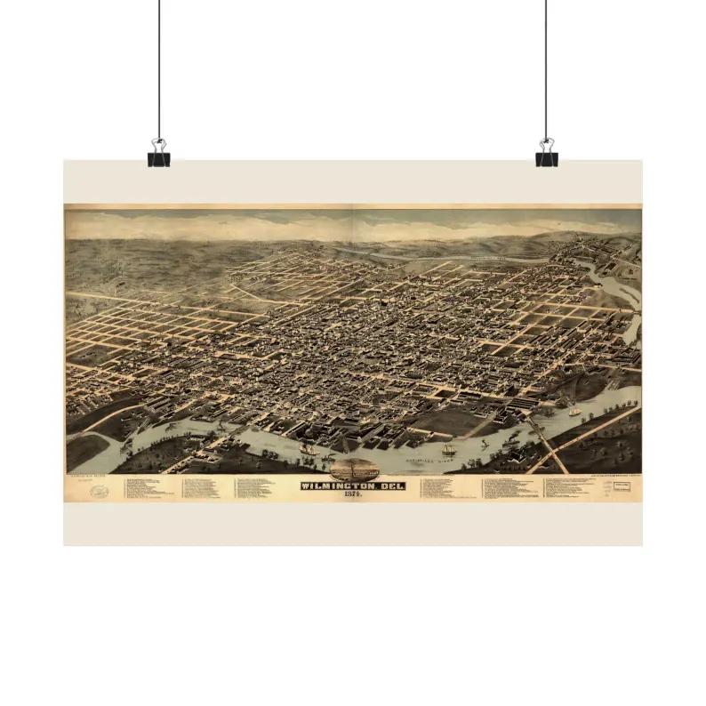 1874 Wilmington Map Print