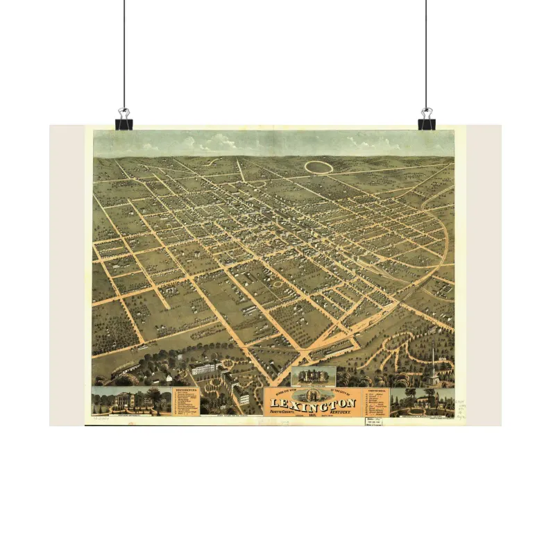 1871 Lexington Map Print