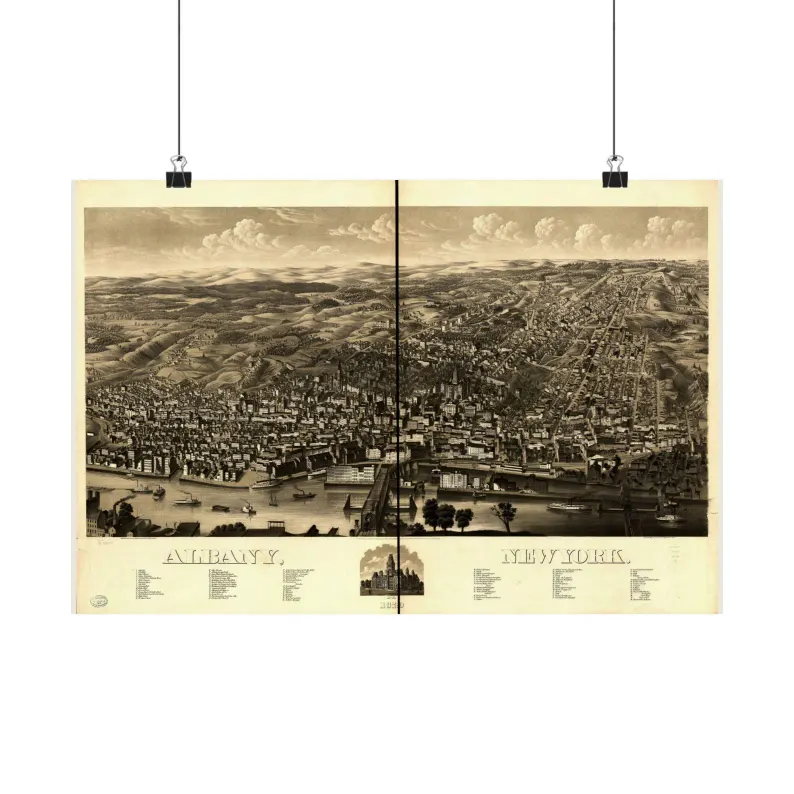 1879 Albany Map Print