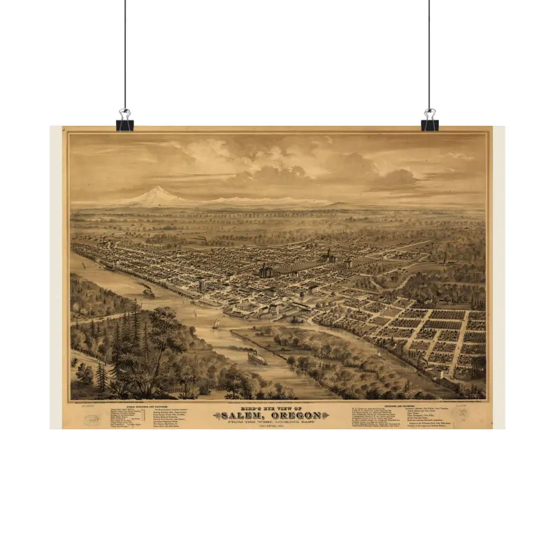 1876 Salem Map Print