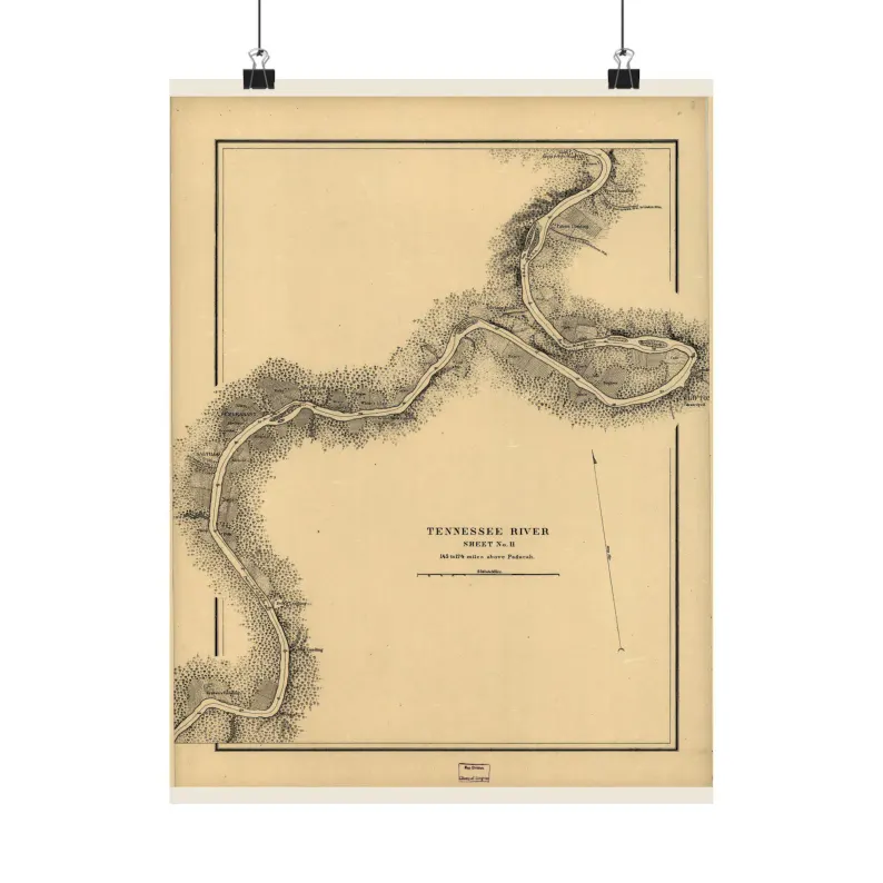 1865 Tennessee River Map Print