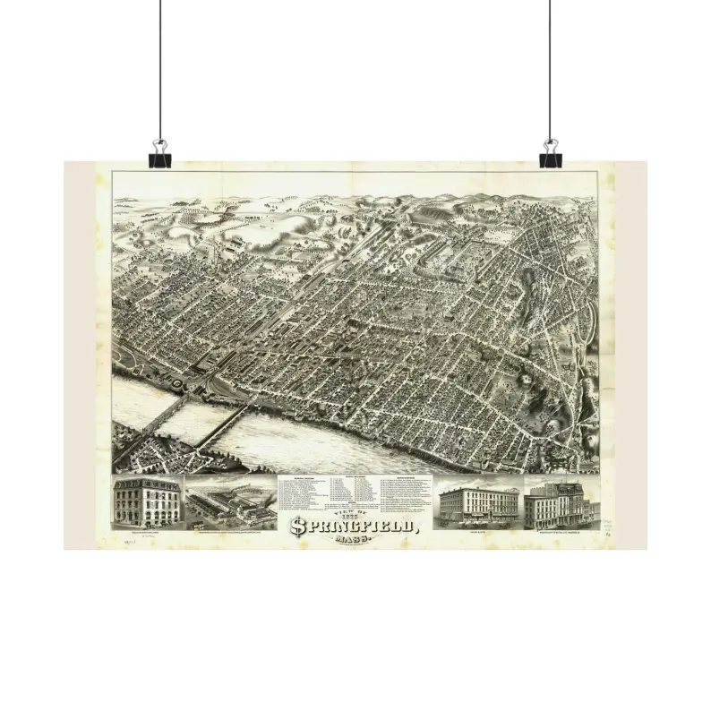 1875 Springfield Map Print