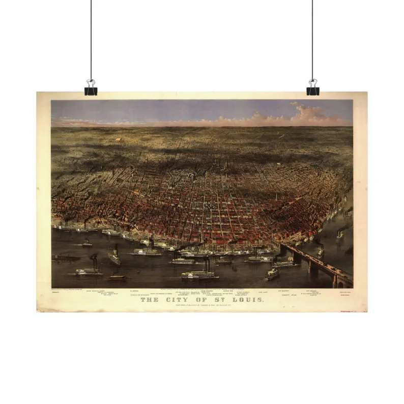 1874 St. Louis Map Print