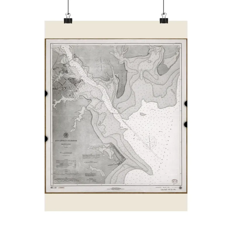 1976 Annapolis Harbor Map Print