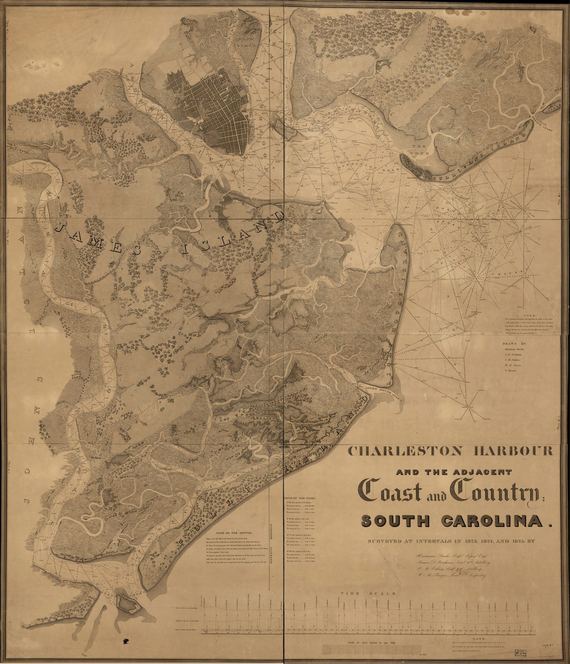 Charleston Harbour and the Adjacent Coast 1825