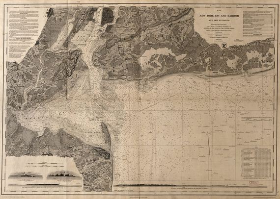 New York Bay and Harbor 1845