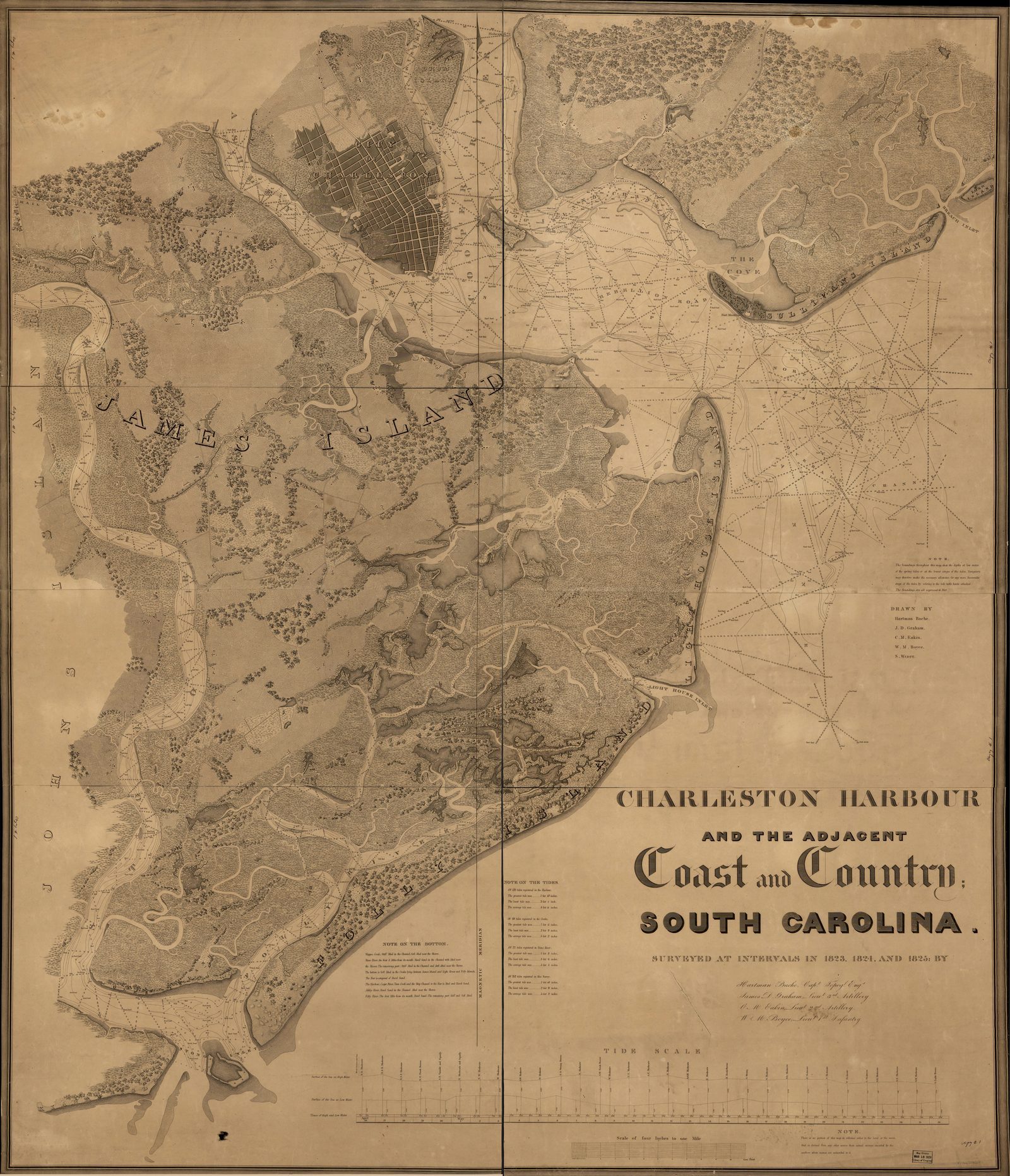 Charleston Harbour and the Adjacent Coast 1825