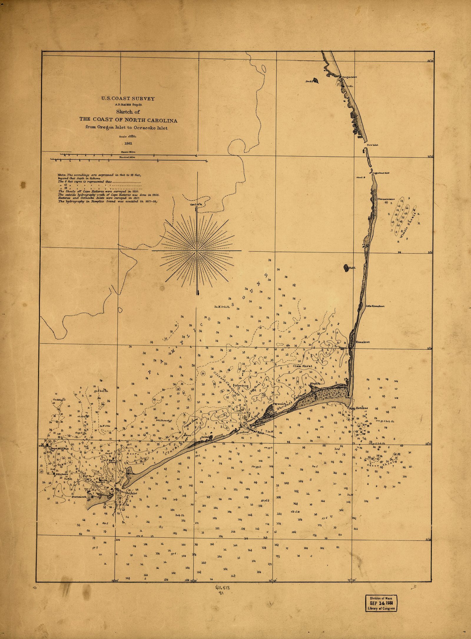 Coast of North Carolina 1861