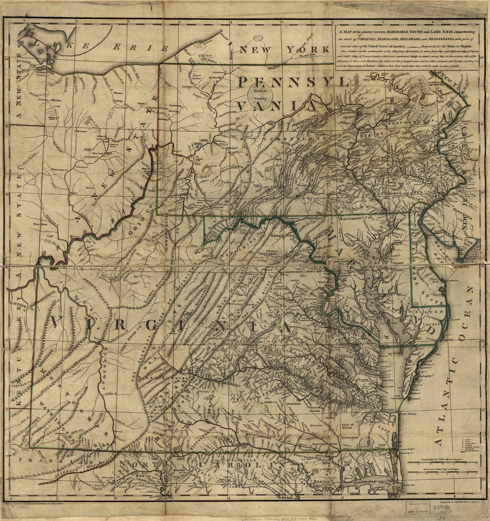 Albemarle Sound to Lake Erie 1787