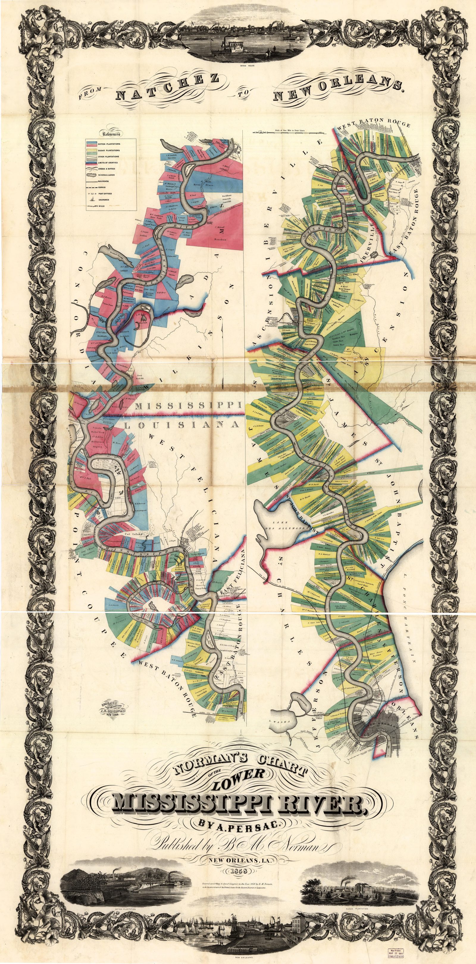 Mississippi River Delta 1858