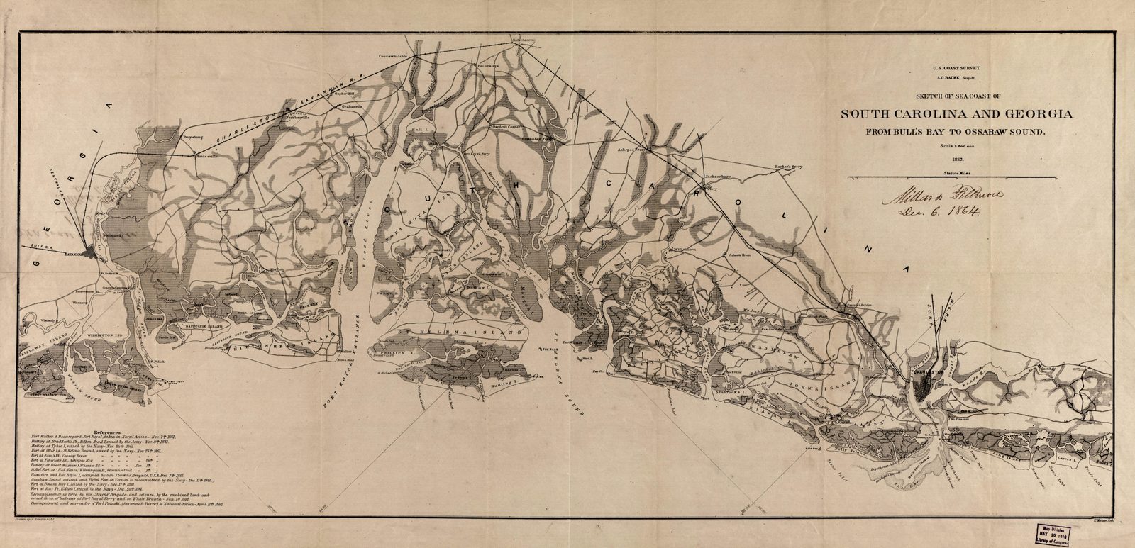 Sea Coast of South Carolina and Georgia 1863