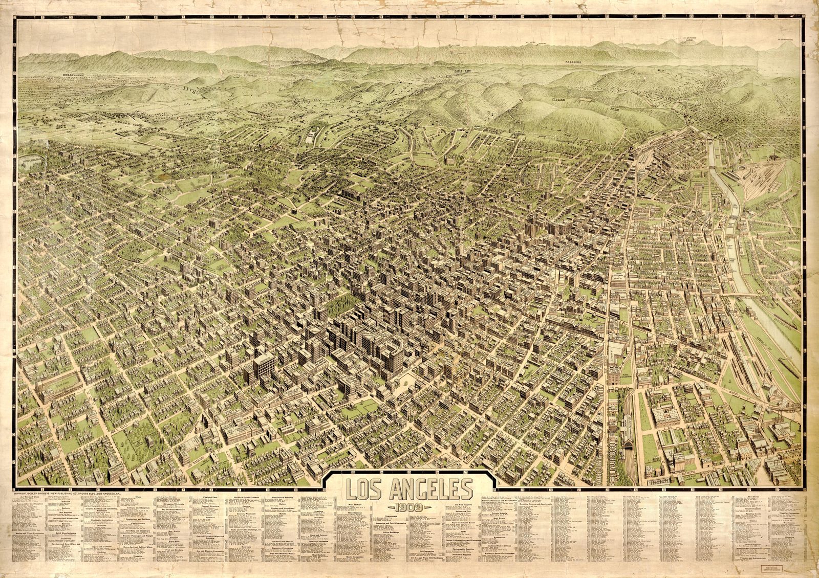 Los Angeles Bird's-Eye View City