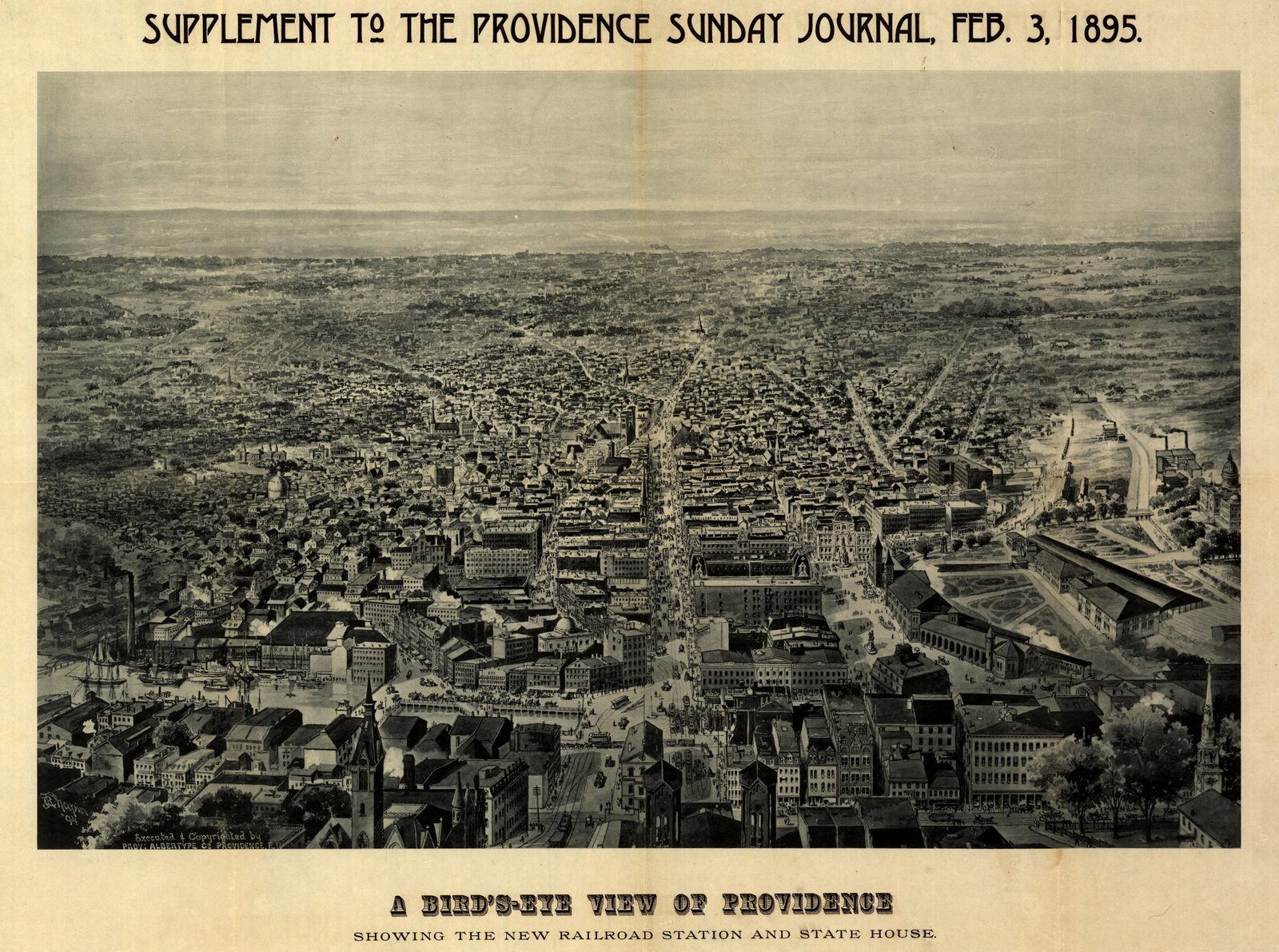 Providence Bird's-Eye View City
