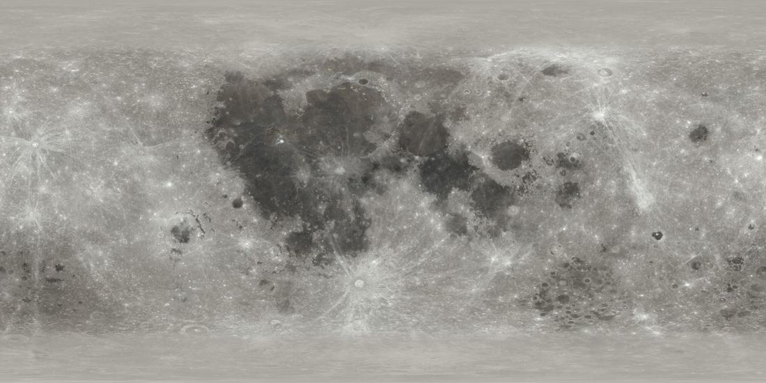 The Moon's surface from the Lunar Reconnaissance Orbiter camera mosaic